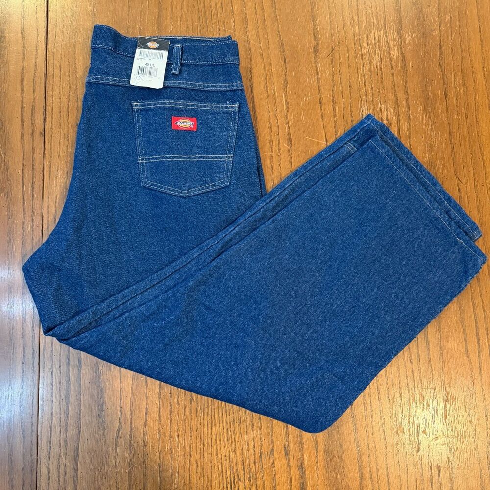 Dickies Carpenter Jeans Dark Wash Denim Utility Workwear Relaxed Straight Leg NW